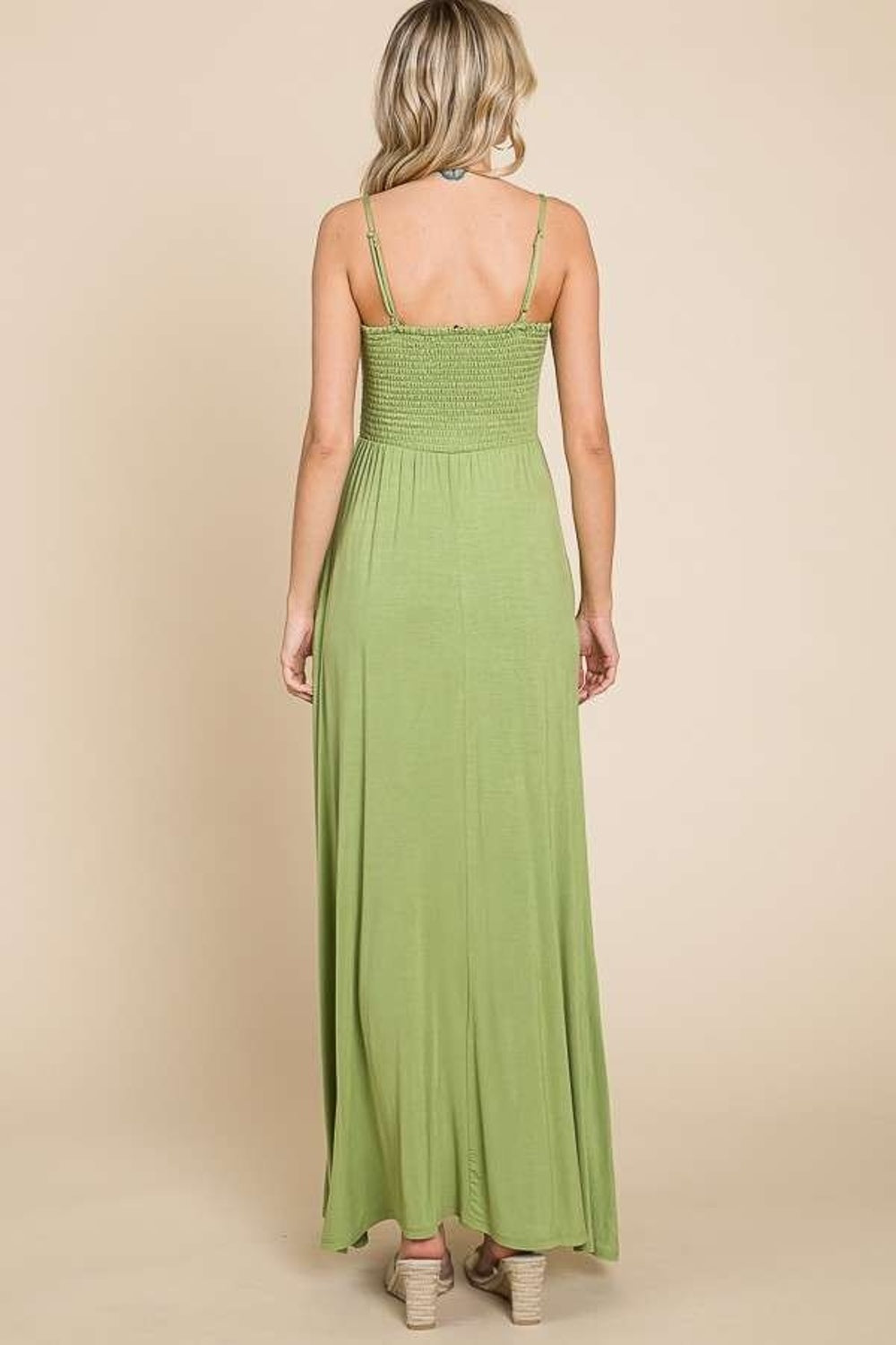 Culture Code Full Size Smocked Cami Maxi Dress with Pockets - Charming Charlie