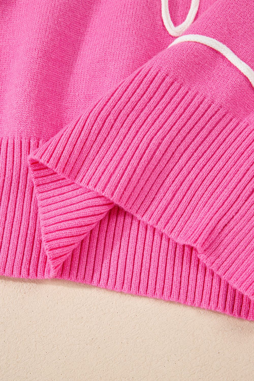 Bow Round Neck Dropped Shoulder Sweater - Charming Charlie