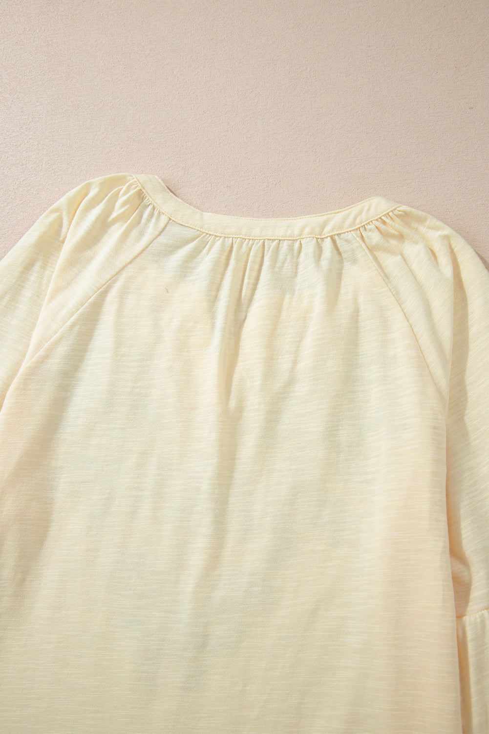 Embroidered Notched Long Sleeve Blouse - Charming Charlie