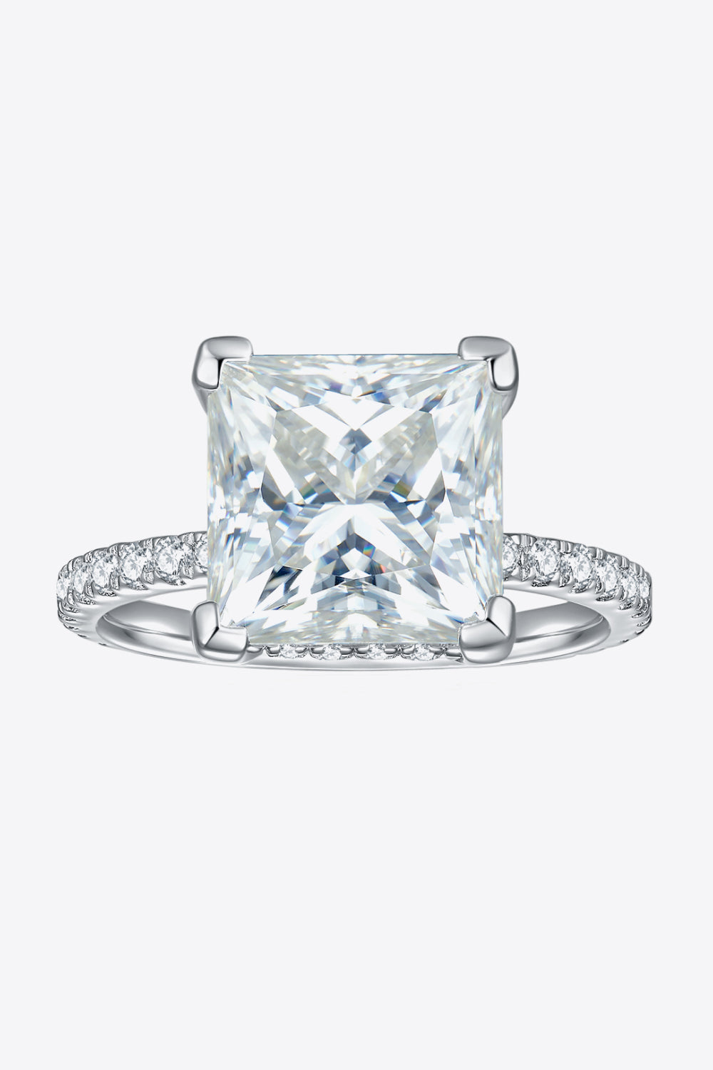 5.52 Carat Moissanite Side Stone Ring - Charming Charlie