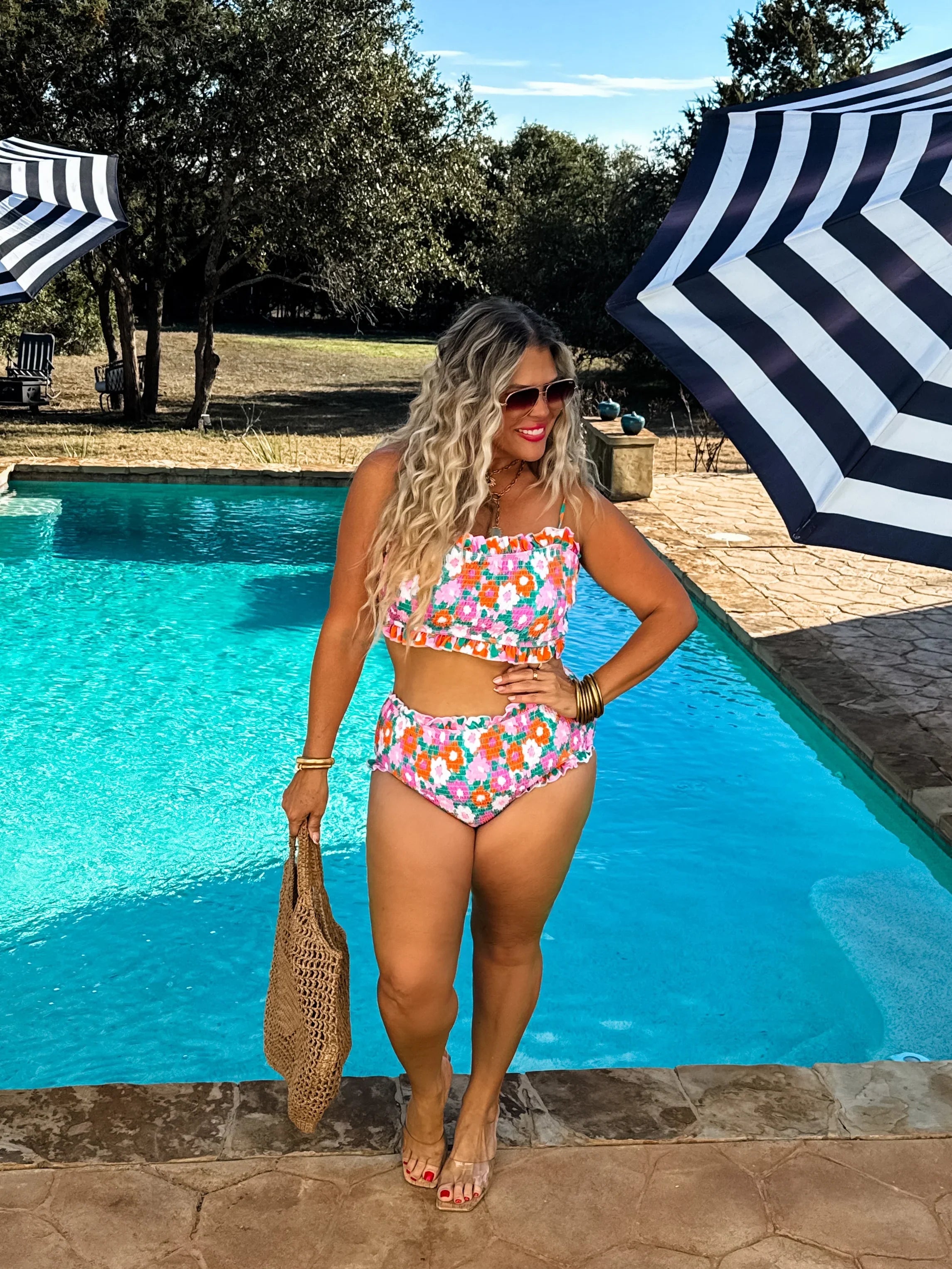 PREORDER: Amalfi Blooms Swim Set - Charming Charlie