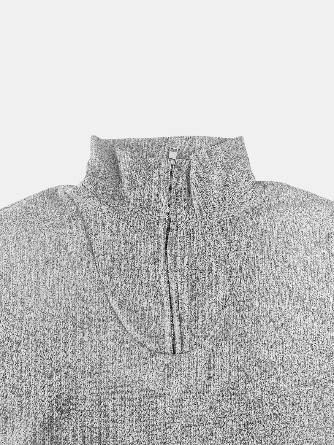 Full Size Quarter Zip Long Sleeve Top - Charming Charlie