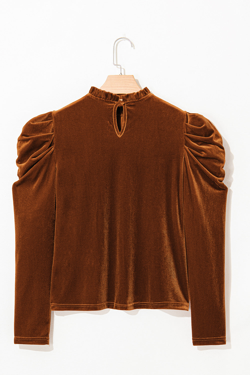 Frill Mock Neck Puff Sleeve Blouse - Charming Charlie