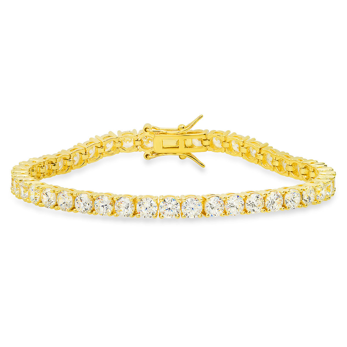 Sterling Silver Round-cut CZ Tennis Bracelet - Charming Charlie