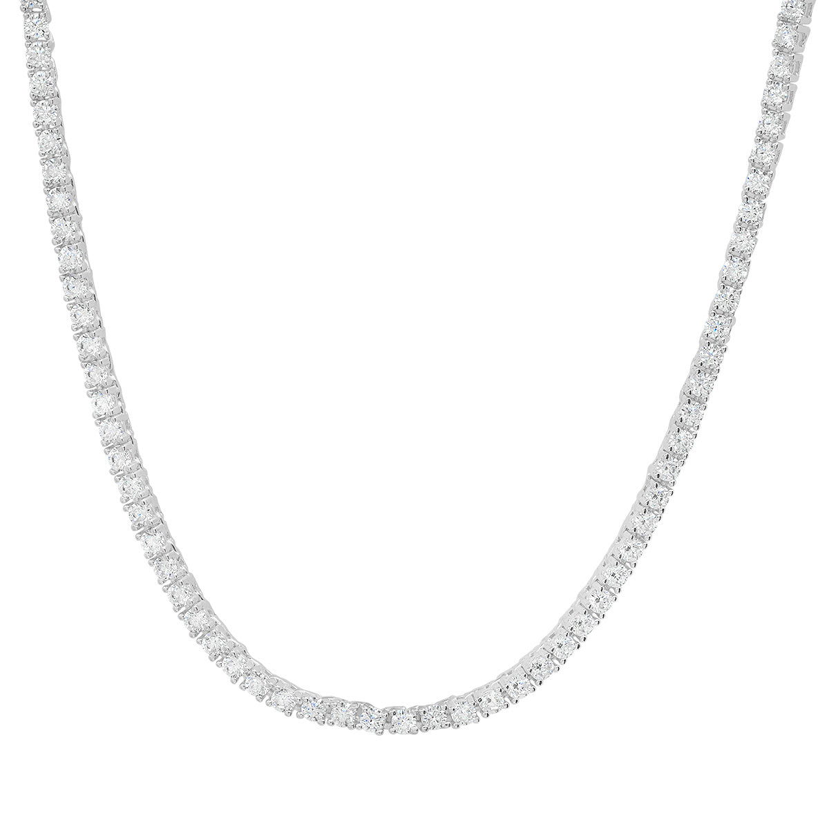 Sterling Silver CZ Tennis Necklace - Charming Charlie