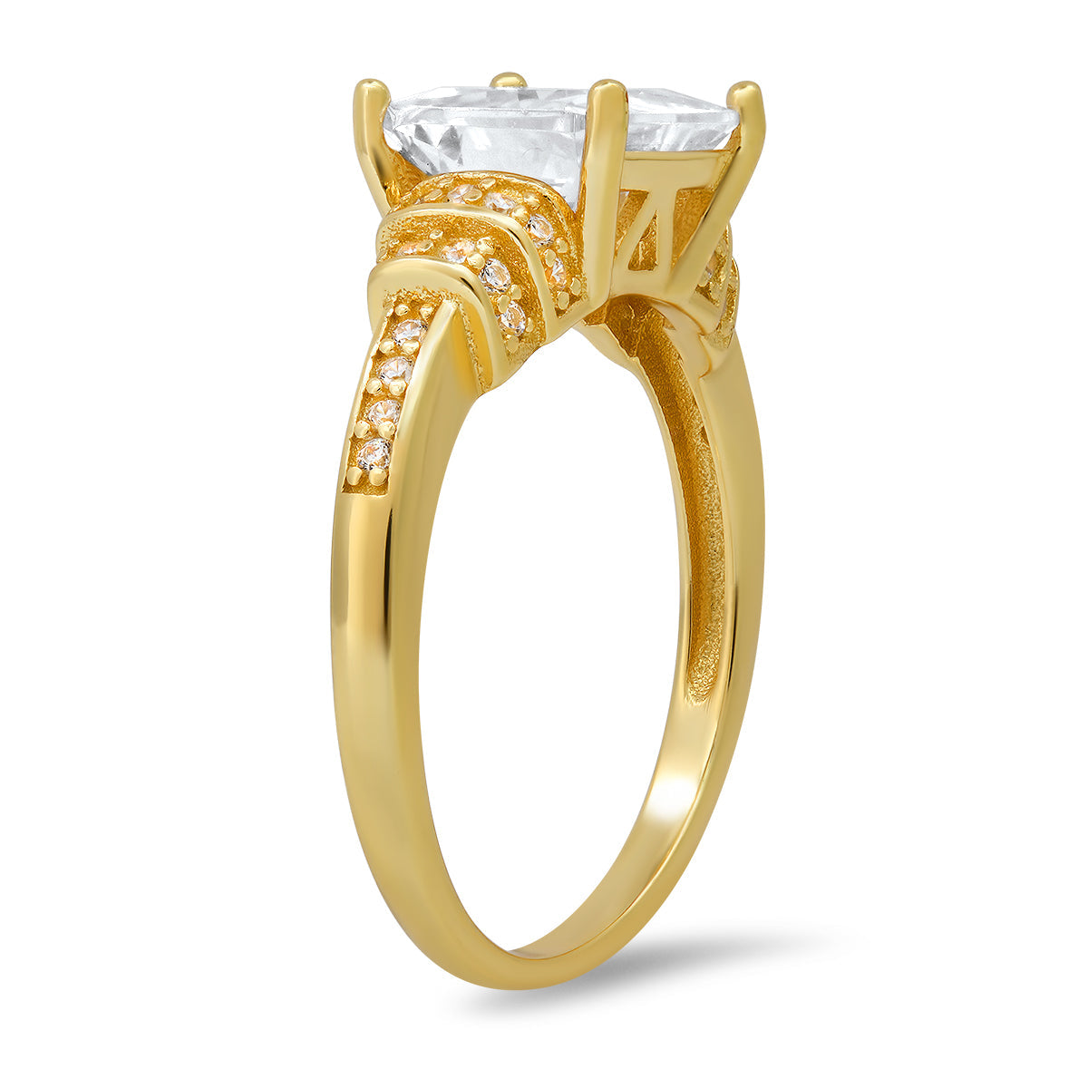 Sterling Silver Princess-cut Diamond CZ Ring - Charming Charlie