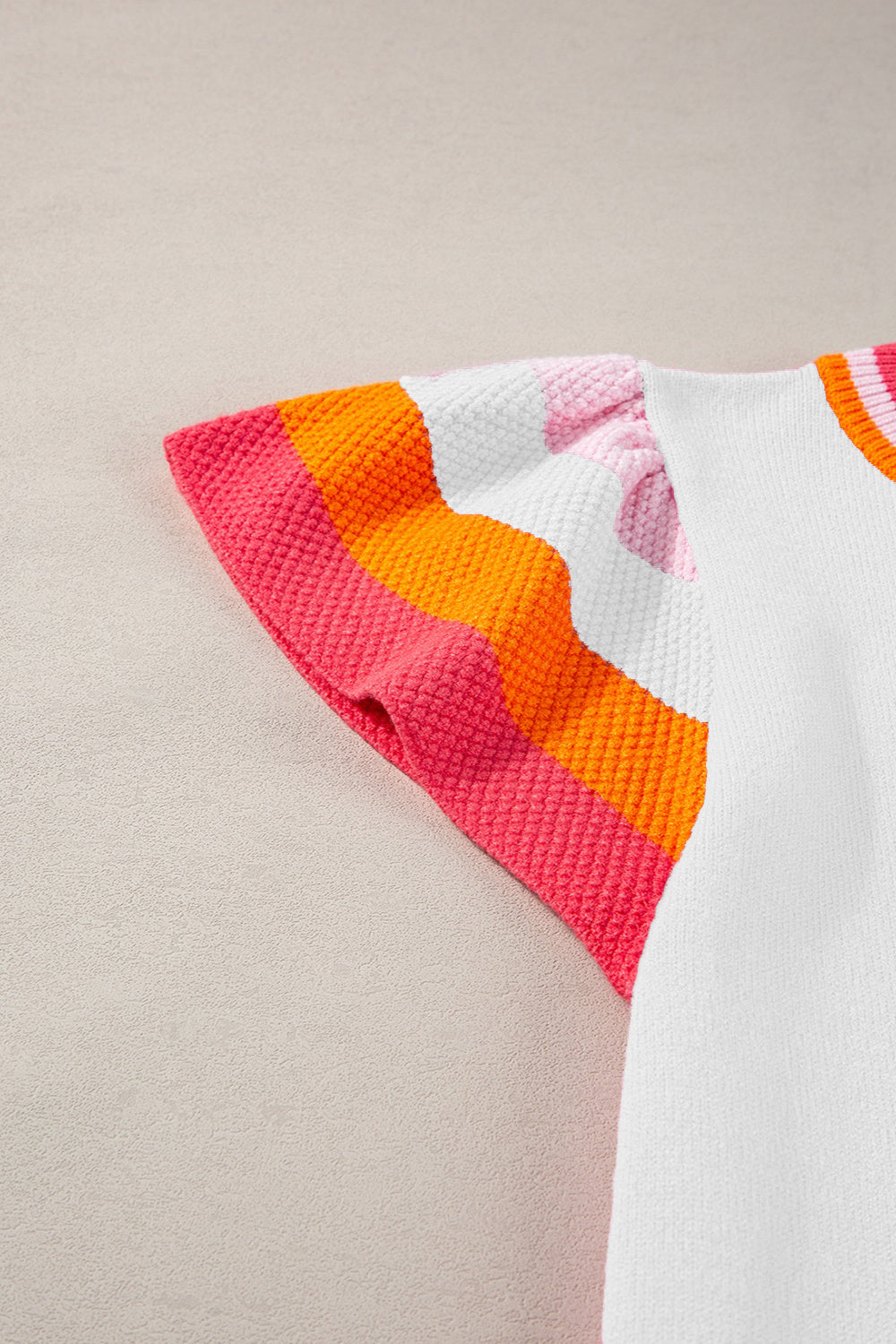 Color Block Round Neck Knit Top - Charming Charlie