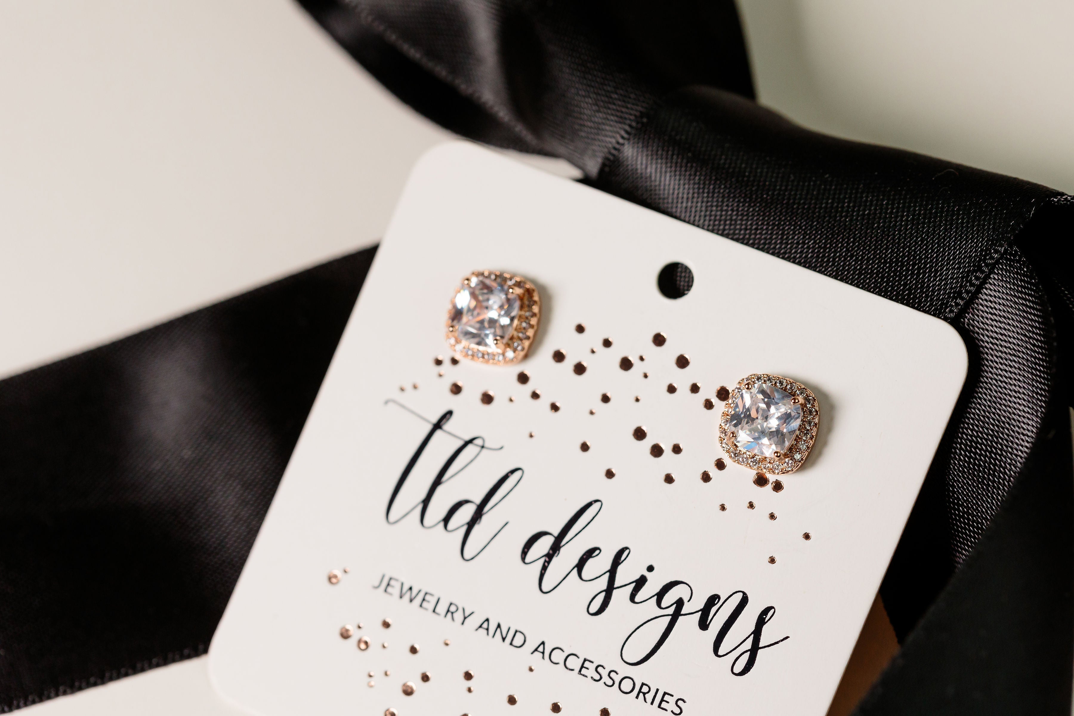 Rose gold rhinestone studs - Charming Charlie