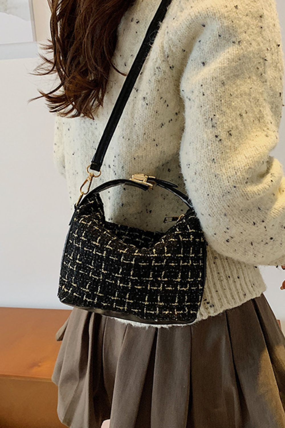 Woven Removable Strap Shoulder Bag - Charming Charlie