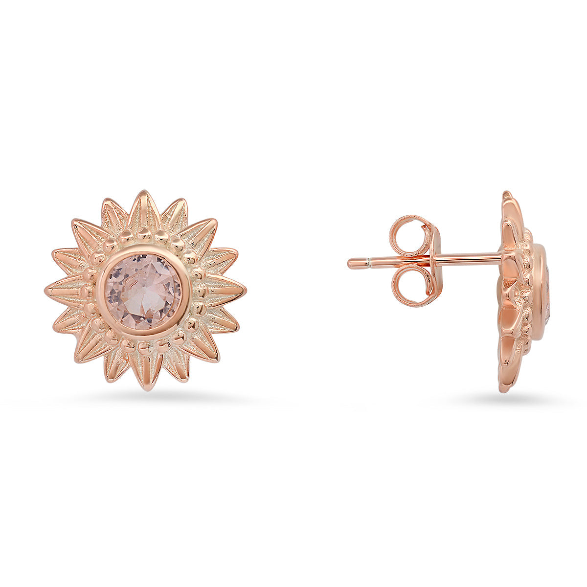 Sterling Silver Vintage Floral Stud Earrings - Charming Charlie