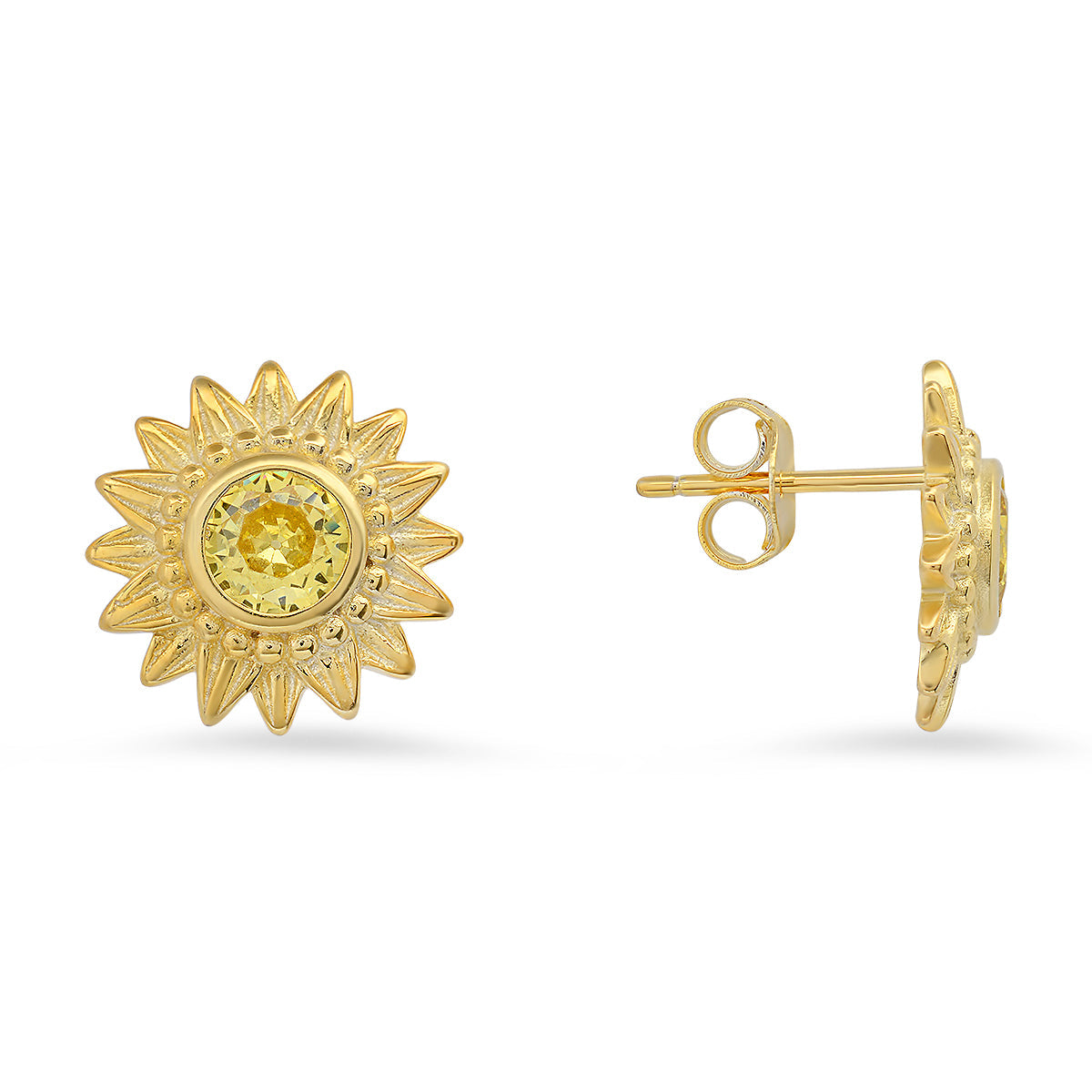 Sterling Silver Vintage Floral Stud Earrings - Charming Charlie
