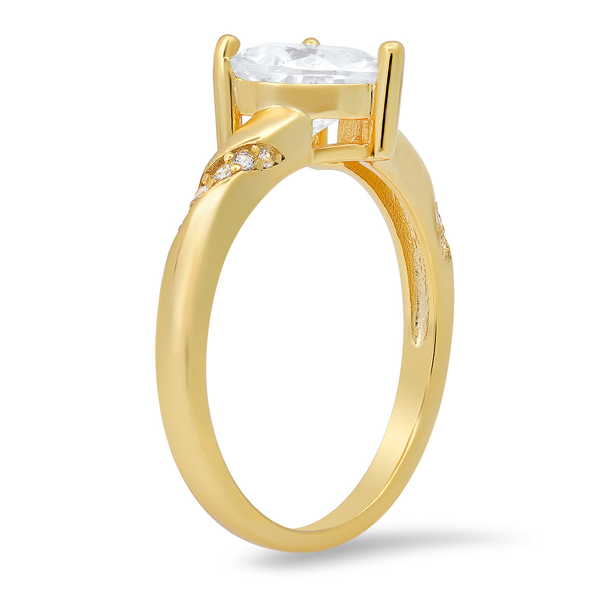 Sterling Silver Heart-cut Diamond CZ Ring - Charming Charlie