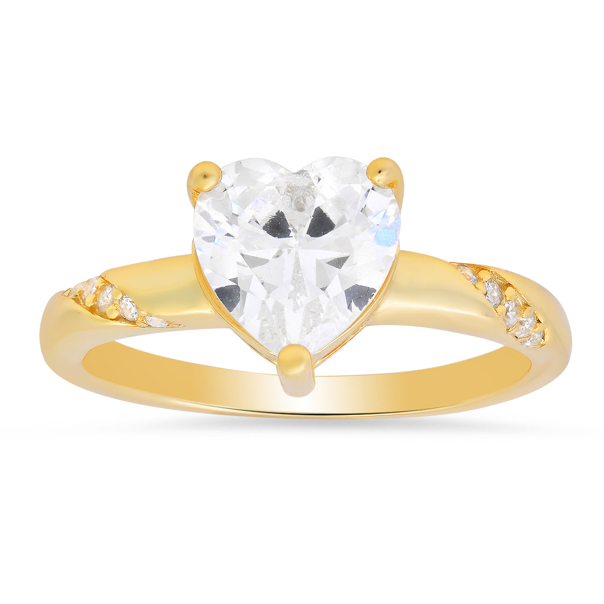 Sterling Silver Heart-cut Diamond CZ Ring - Charming Charlie