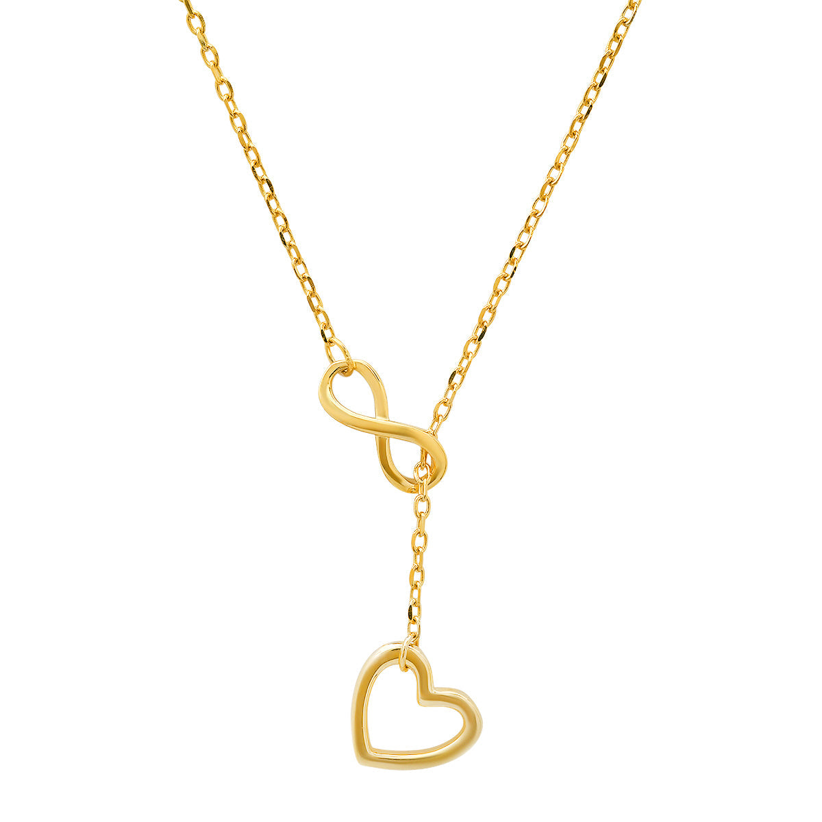 Sterling Silver Infinity Heart Y Necklace - Charming Charlie