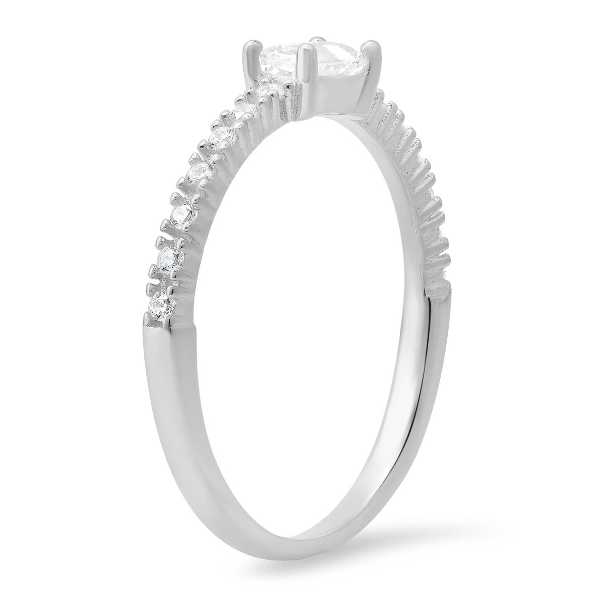 Sterling Silver East/West Baguette-cut CZ Ring - Charming Charlie