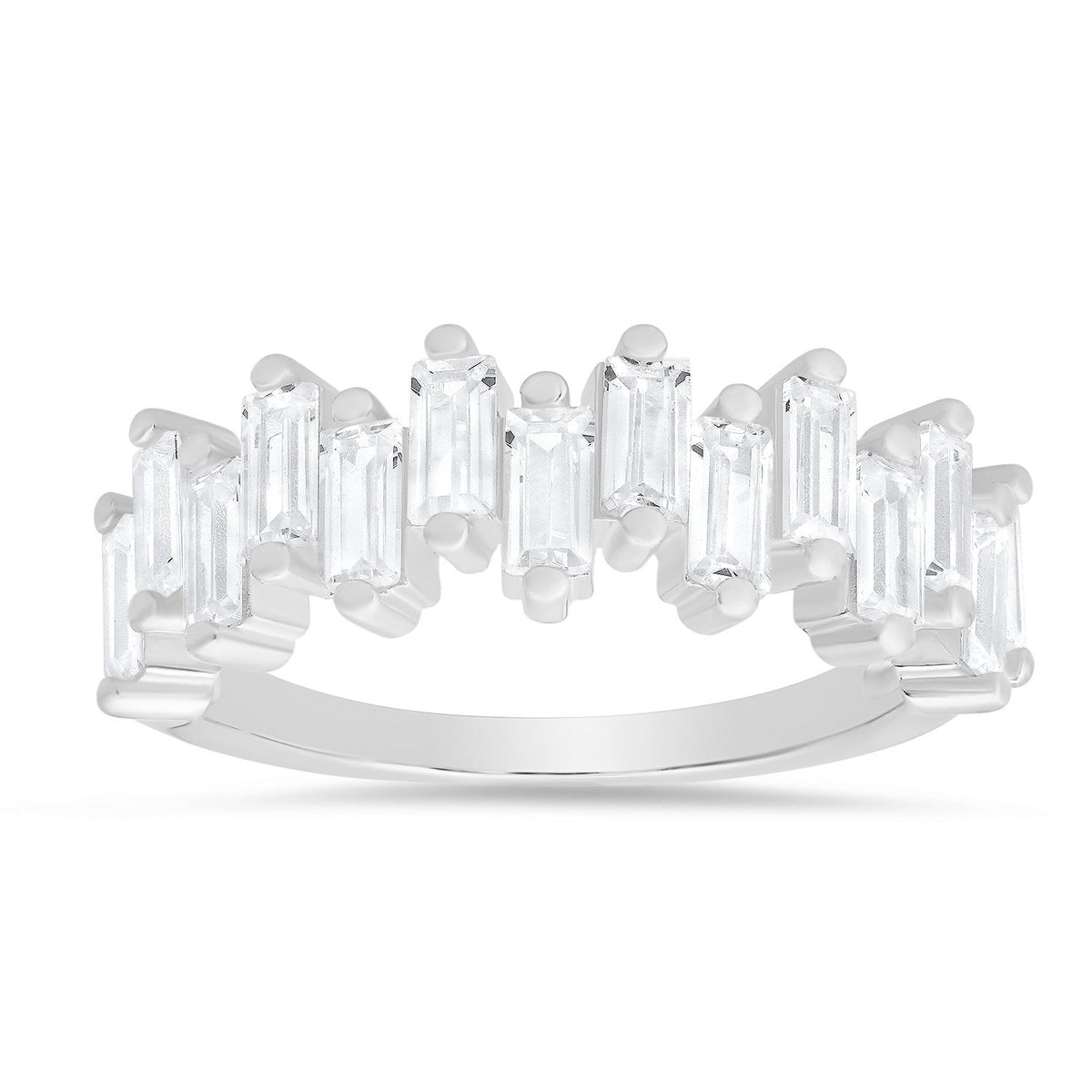 Abstract Baguette-cut CZ Ring - Charming Charlie