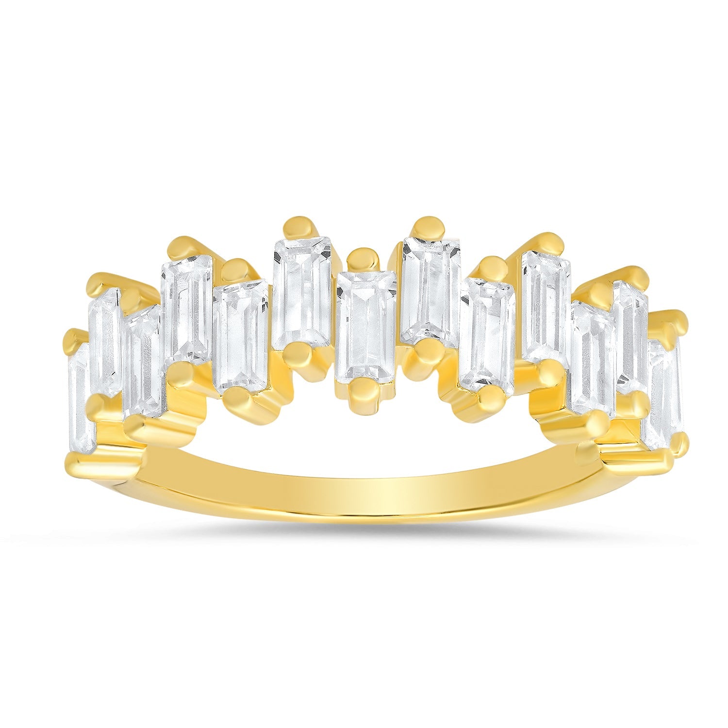 Abstract Baguette-cut CZ Ring - Charming Charlie