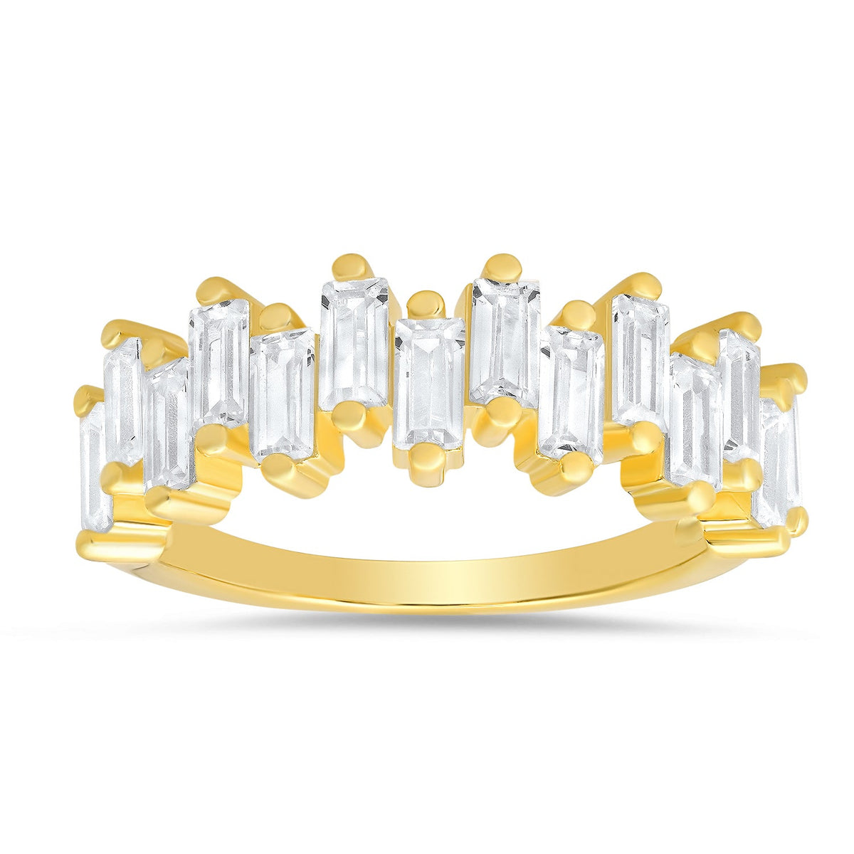 Abstract Baguette-cut CZ Ring - Charming Charlie