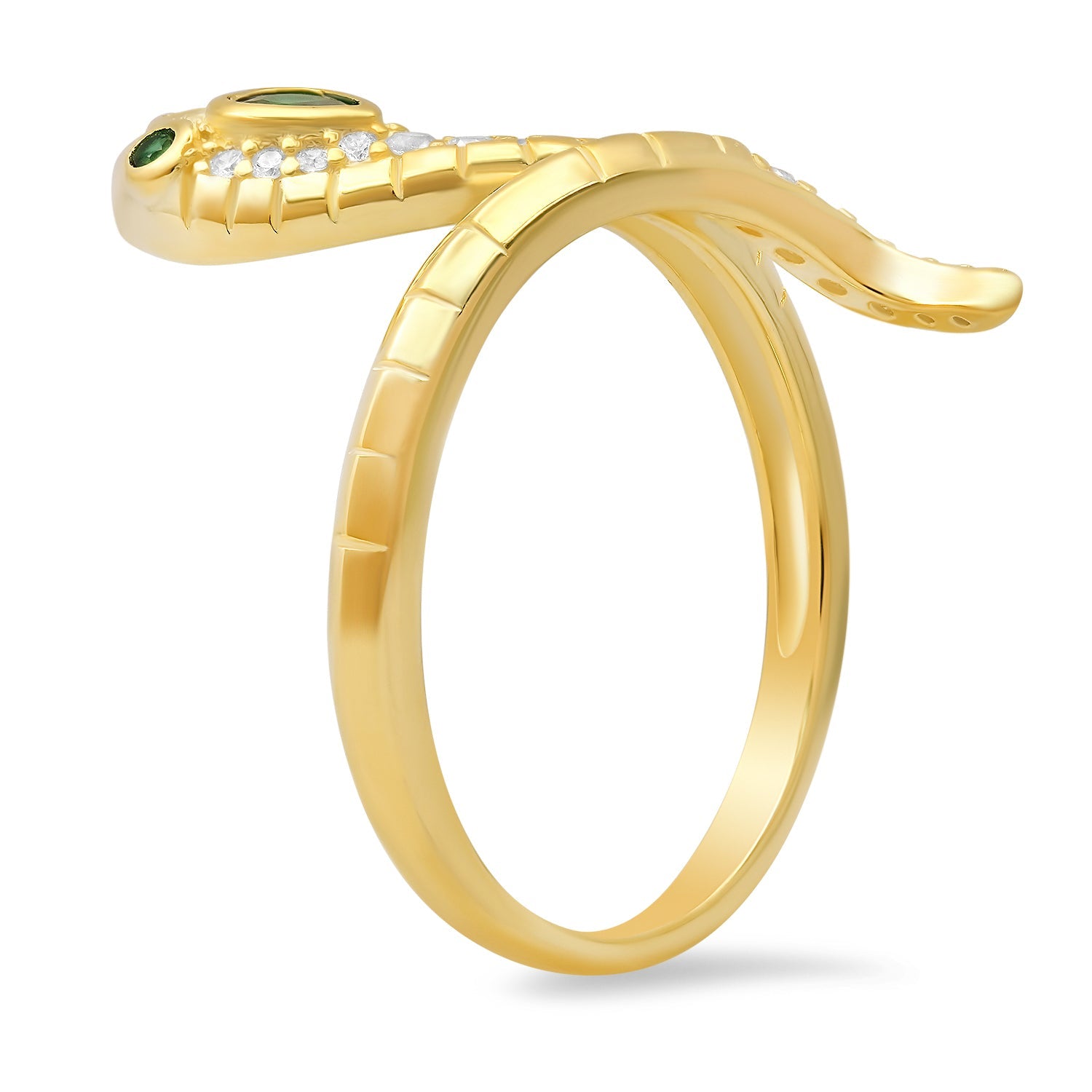 Sterling Silver CZ Snake Ring - Charming Charlie