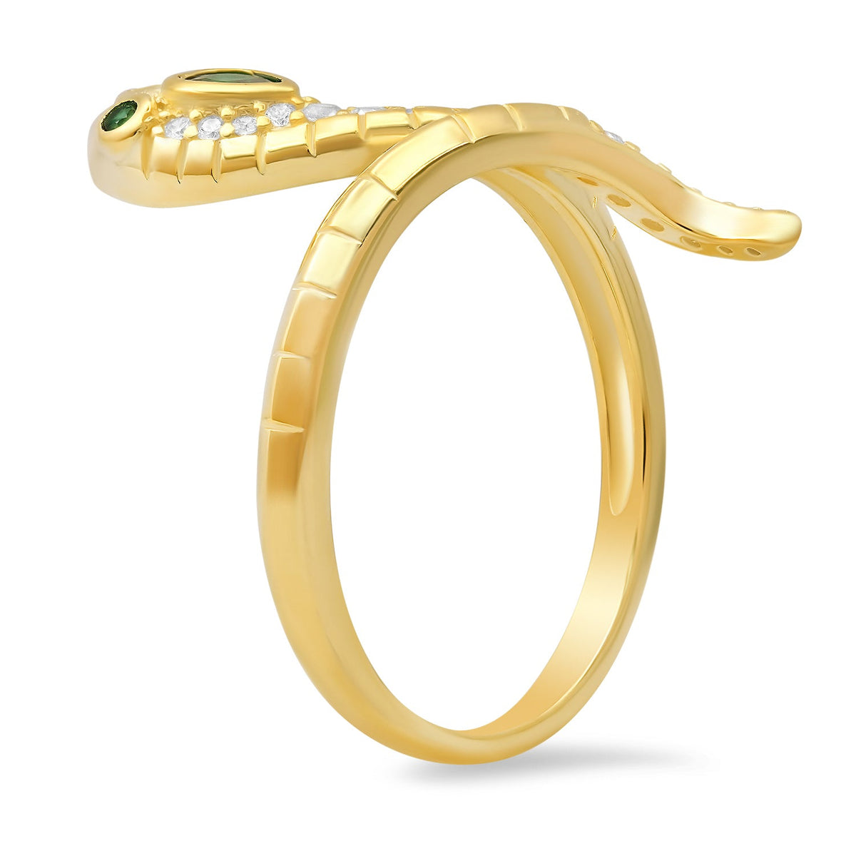 Sterling Silver CZ Snake Ring - Charming Charlie