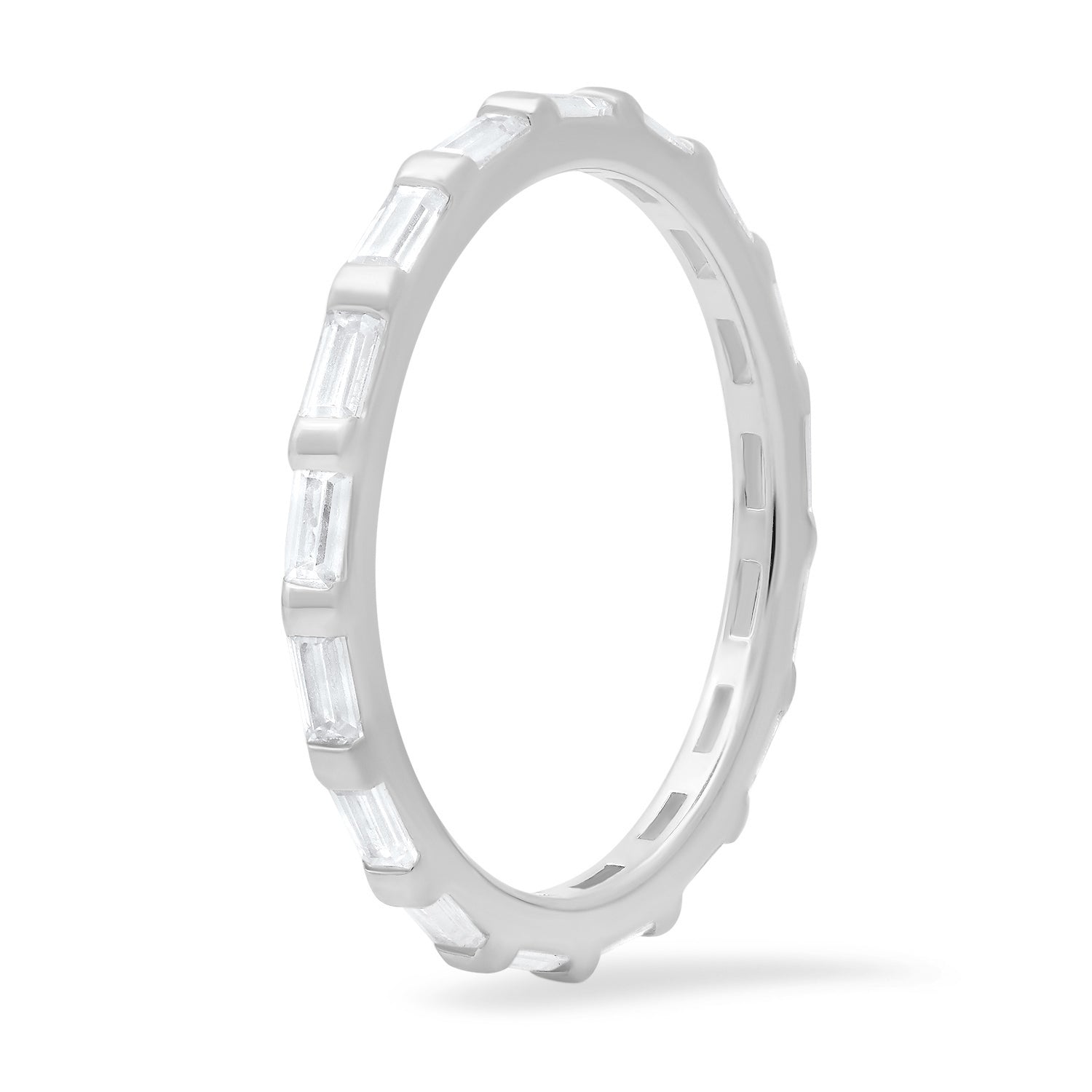 Baguette CZ Stackable Eternity Band Ring - Charming Charlie