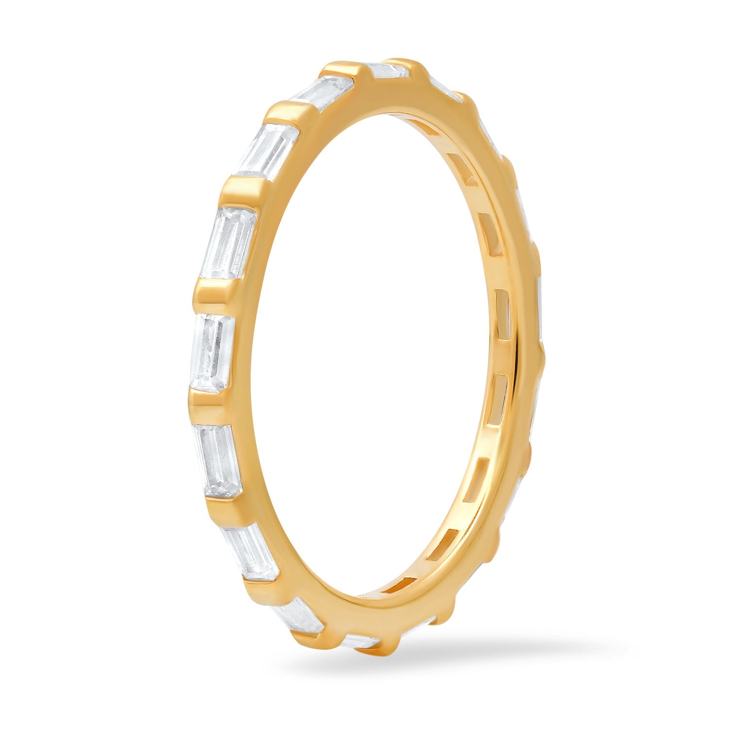 Baguette CZ Stackable Eternity Band Ring - Charming Charlie