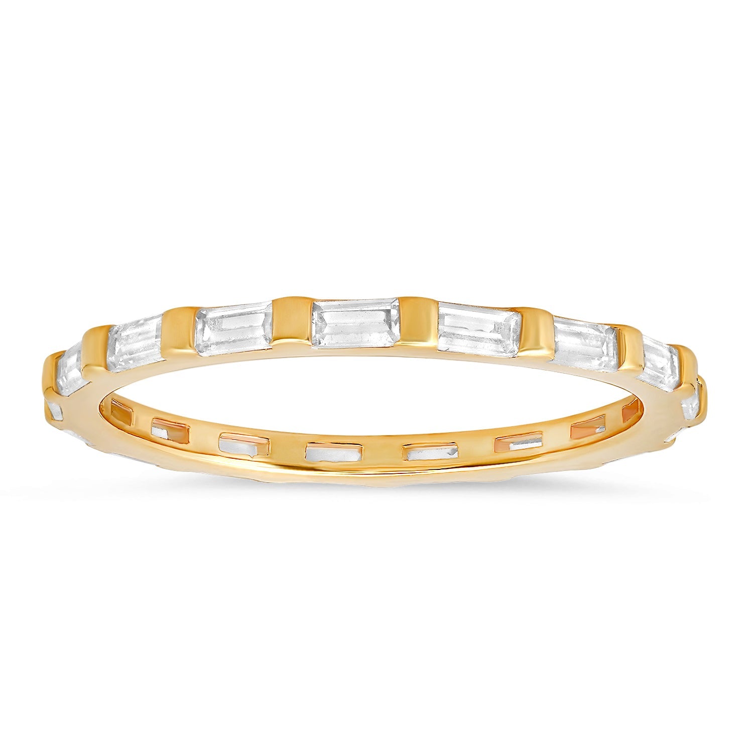 Baguette CZ Stackable Eternity Band Ring - Charming Charlie
