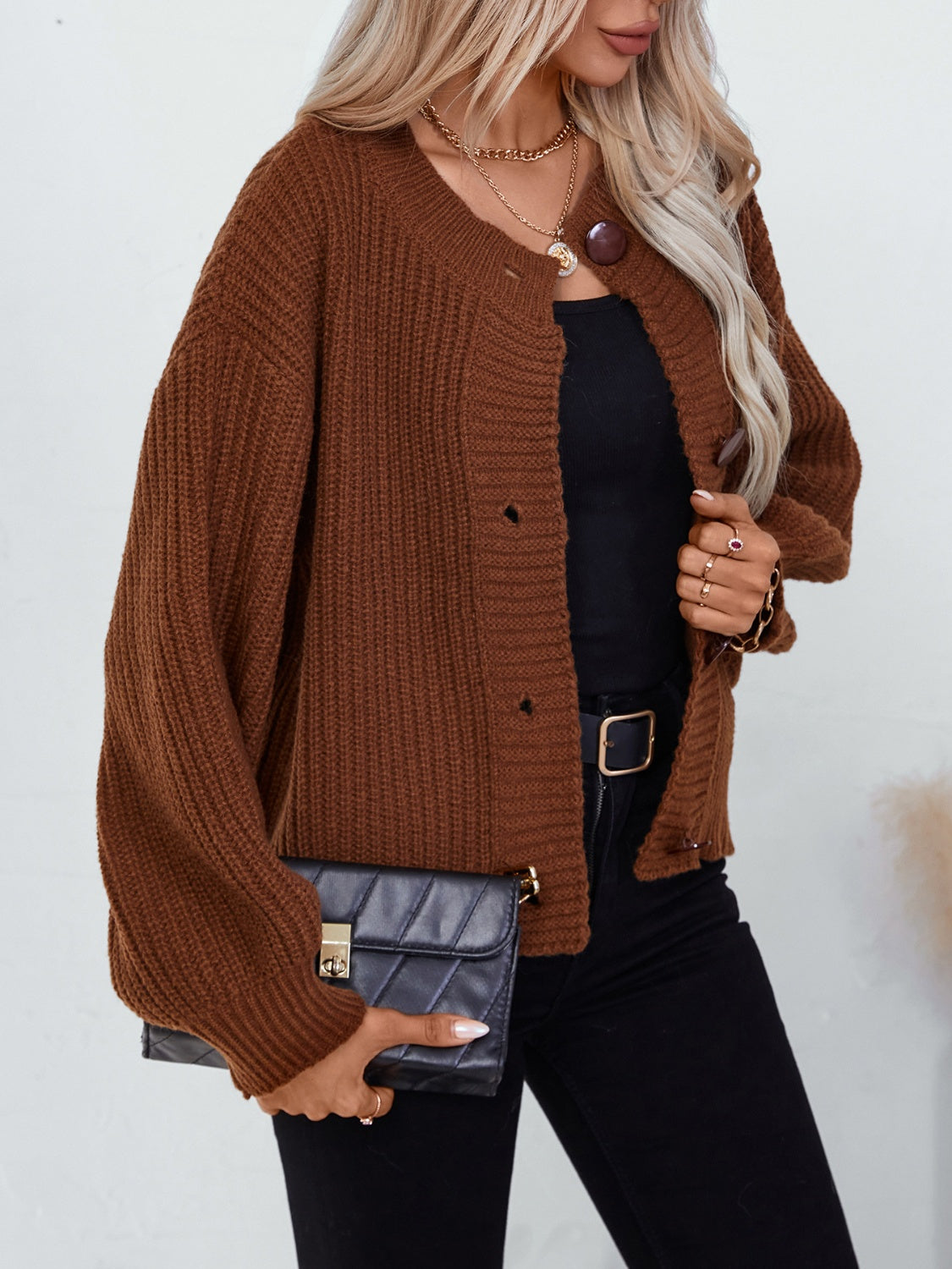 Button Down Long Sleeve Cardigan - Charming Charlie