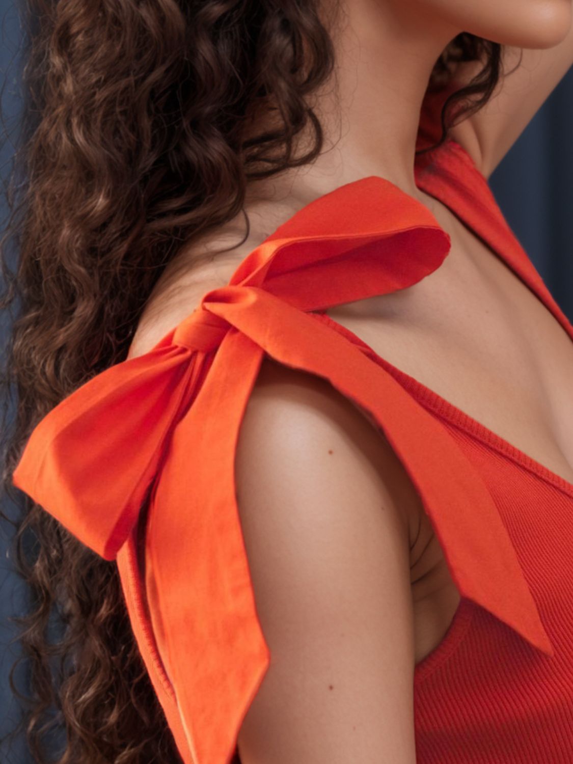 V-Neck Tie Shoulder Tank - Charming Charlie