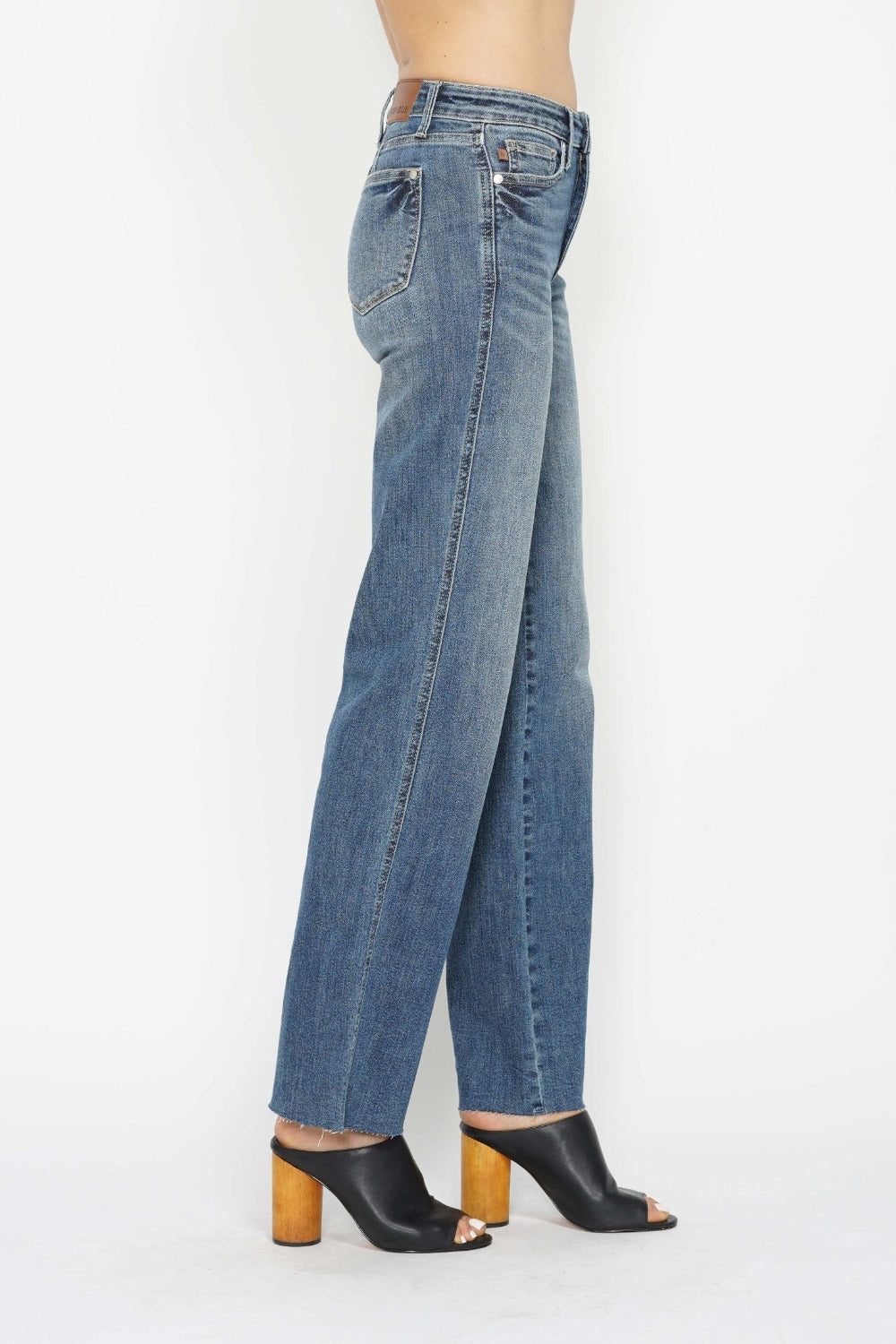 Judy Blue Full Size Tummy Control Straight Jeans - Charming Charlie