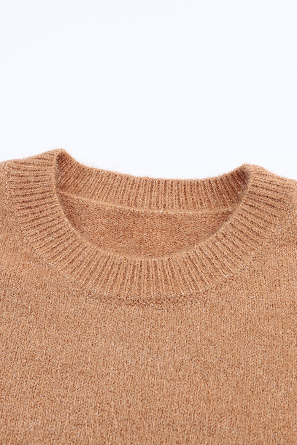 Color Block Round Neck Dropped Shoulder Sweater - Charming Charlie