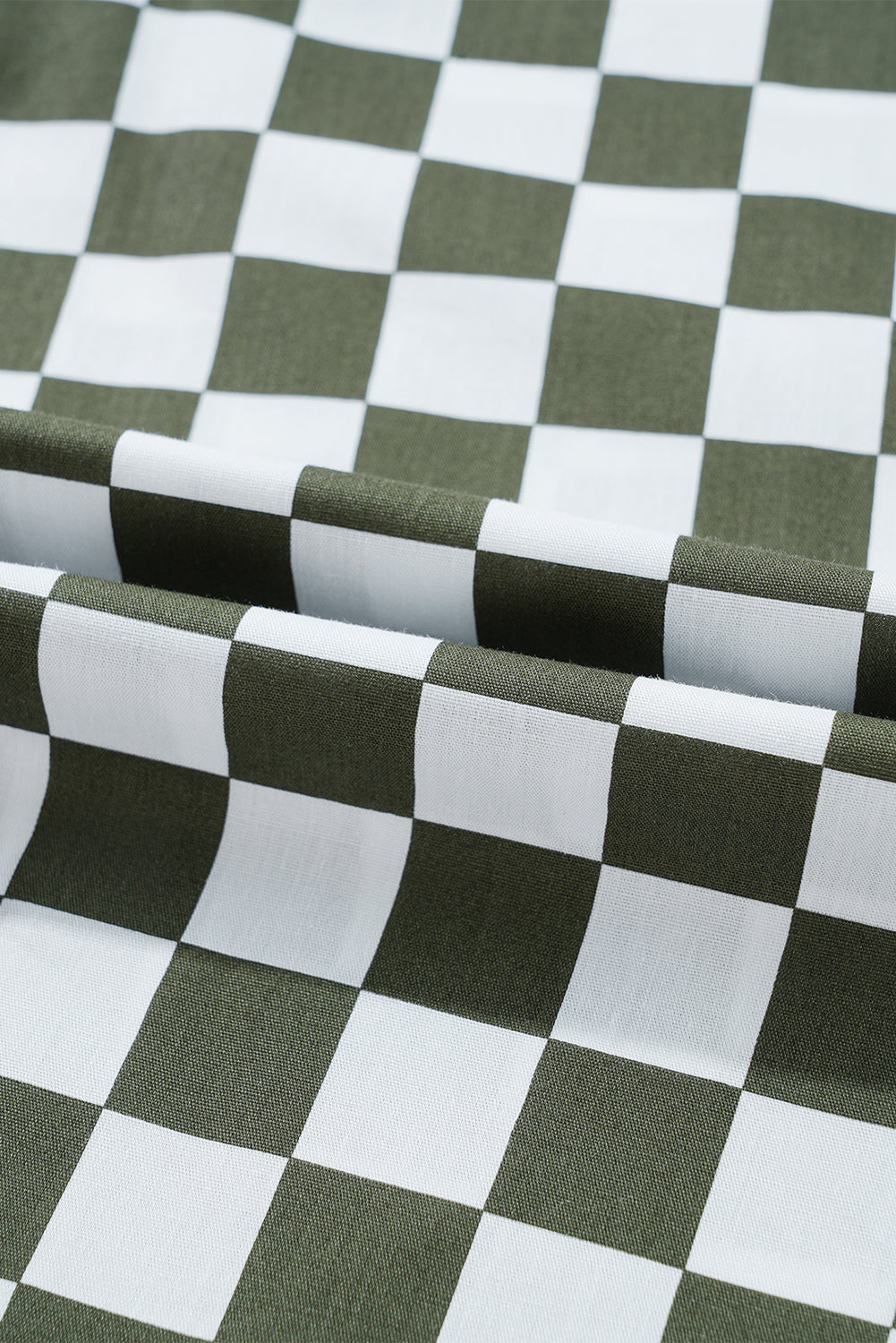 Checkered Collared Neck Long Sleeve Shirt - Charming Charlie