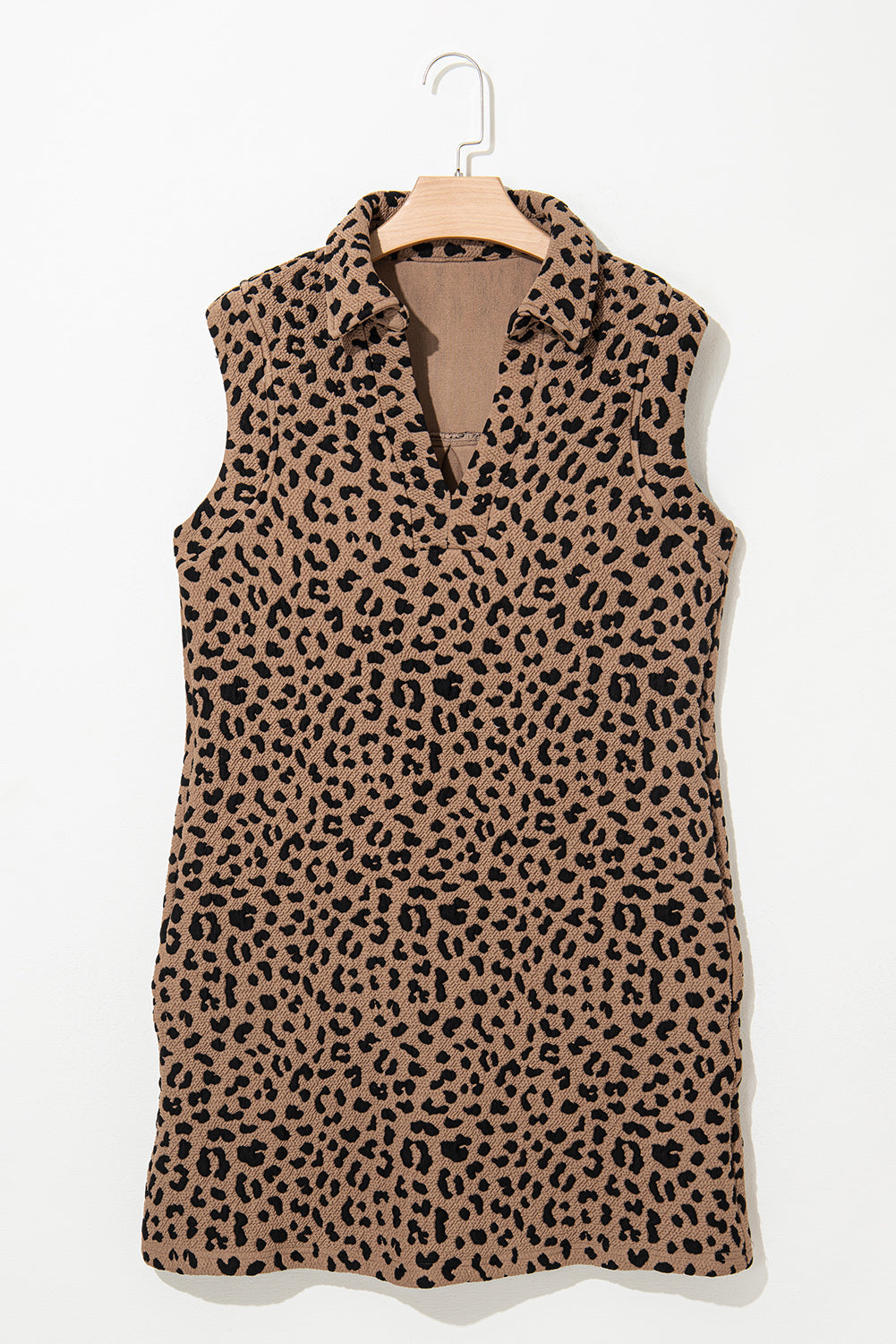 Leopard Johnny Collar Sleeveless Mini Dress - Charming Charlie