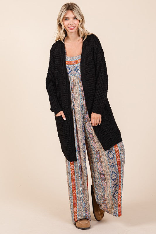Mittoshop Open Front Long Sleeve Longline Cardigan - Charming Charlie