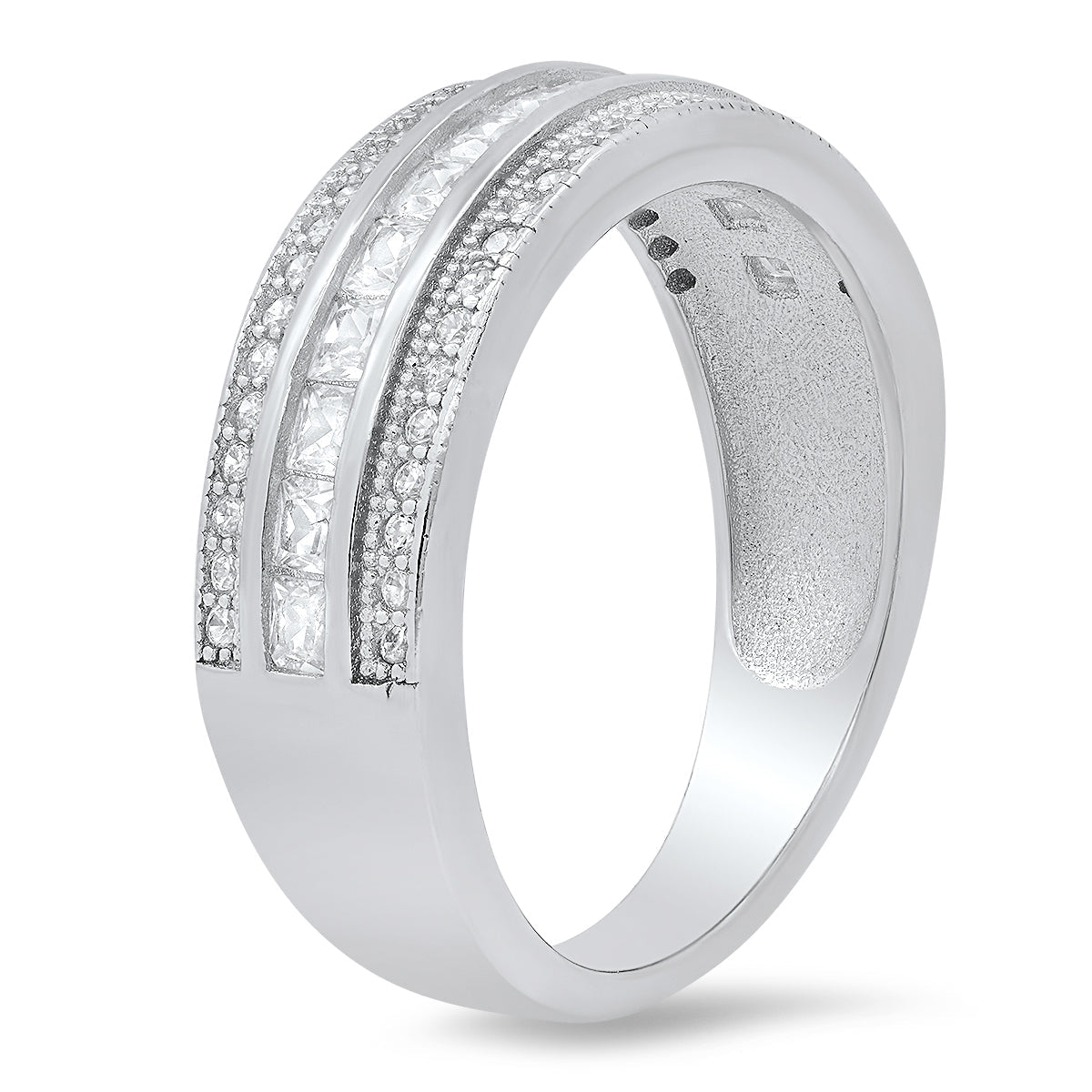 Sterling Silver CZ Band Ring - Charming Charlie