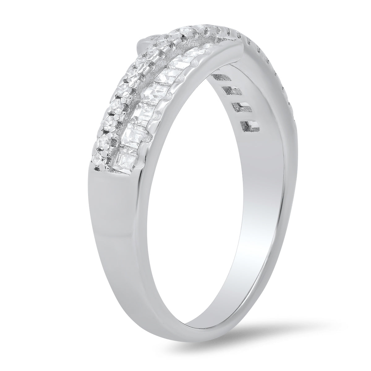 Sterling Silver Petite Princess-cut CZ Ring - Charming Charlie