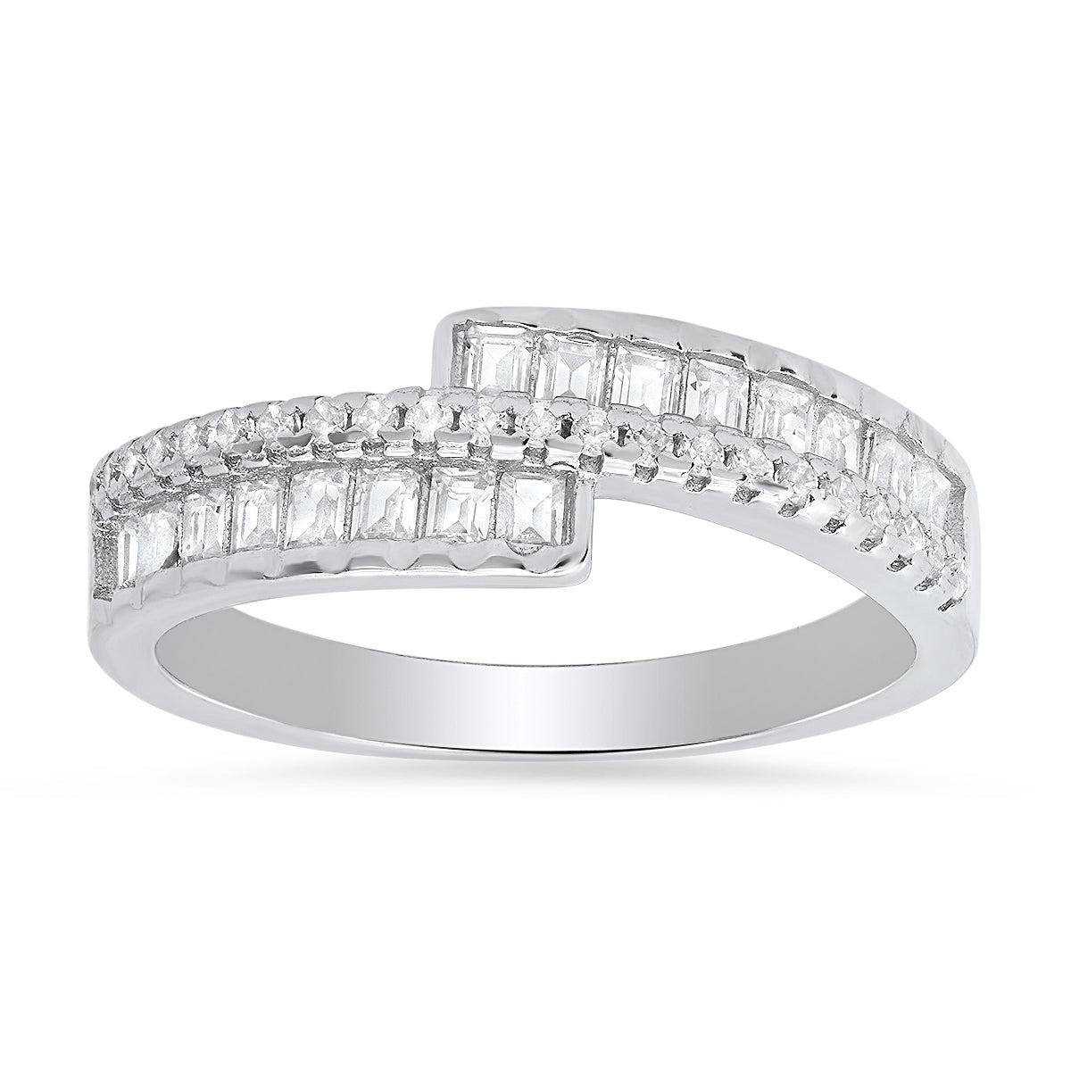 Sterling Silver Petite Princess-cut CZ Ring - Charming Charlie