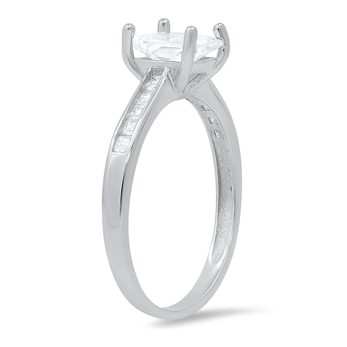 Sterling Silver Princess-cut CZ Ring - Charming Charlie