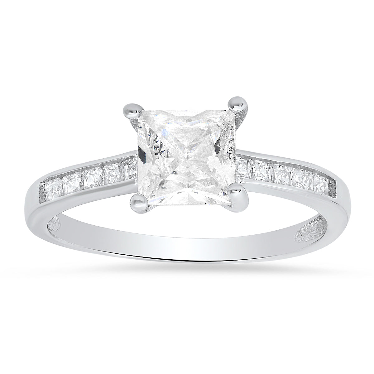 Sterling Silver Princess-cut CZ Ring - Charming Charlie
