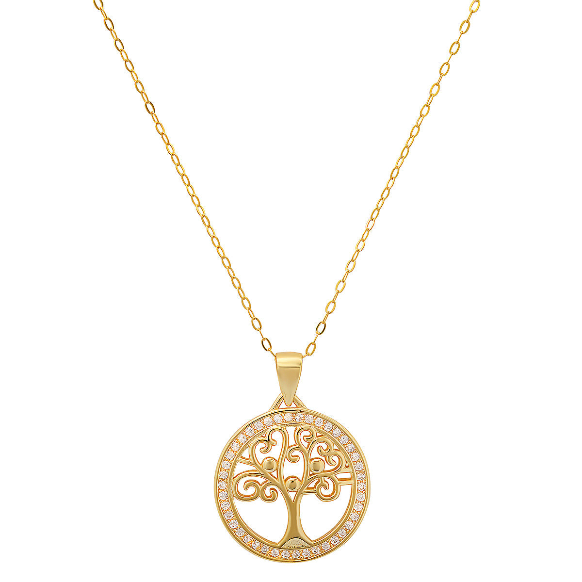 Sterling Silver CZ Tree of Life Pendant Necklace - Charming Charlie