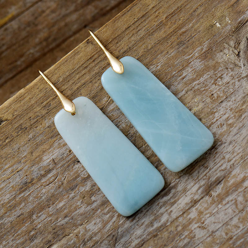 Natural Stone Geometric Shape Earrings - Charming Charlie