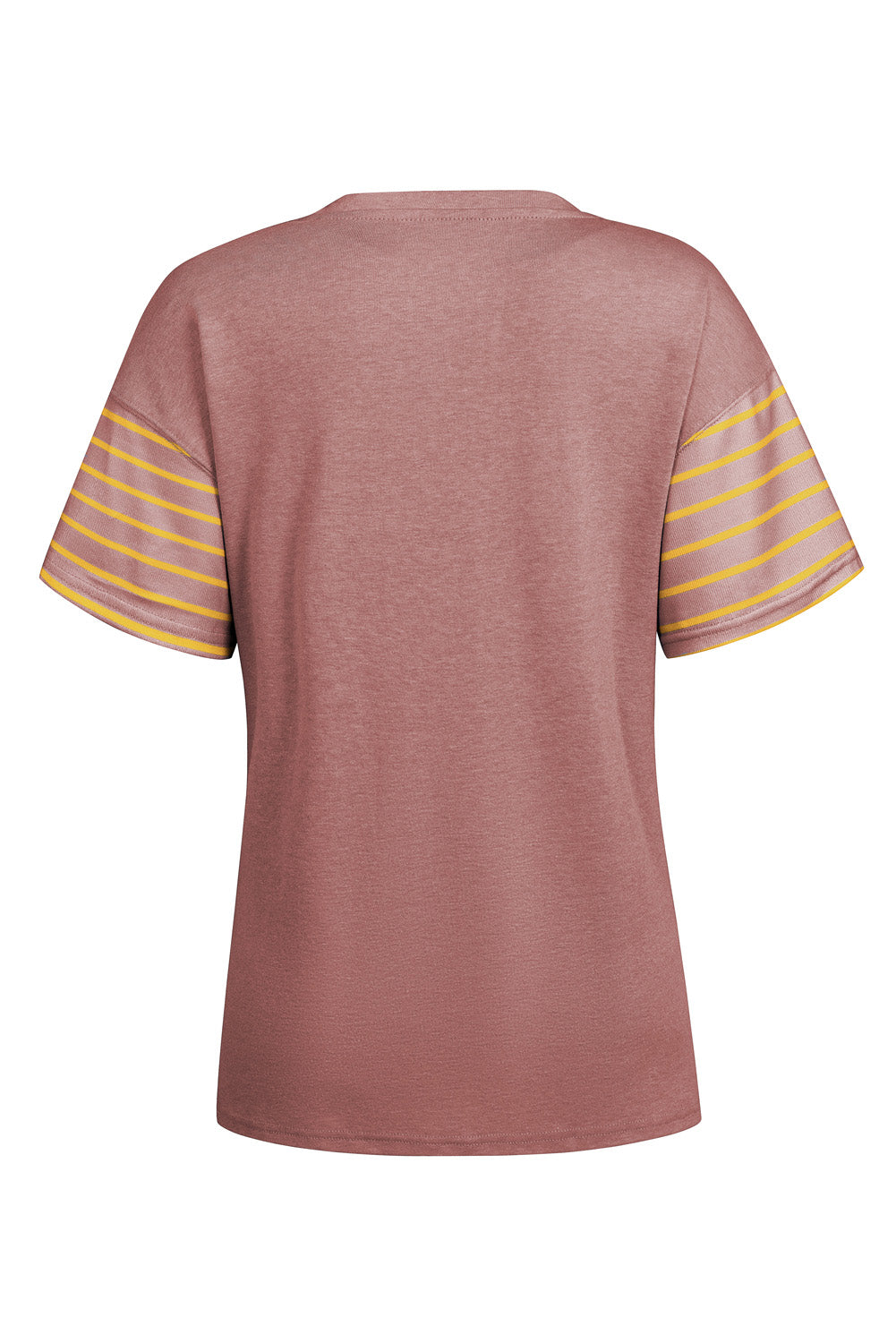 Striped Round Neck Short Sleeve T-Shirt - Charming Charlie
