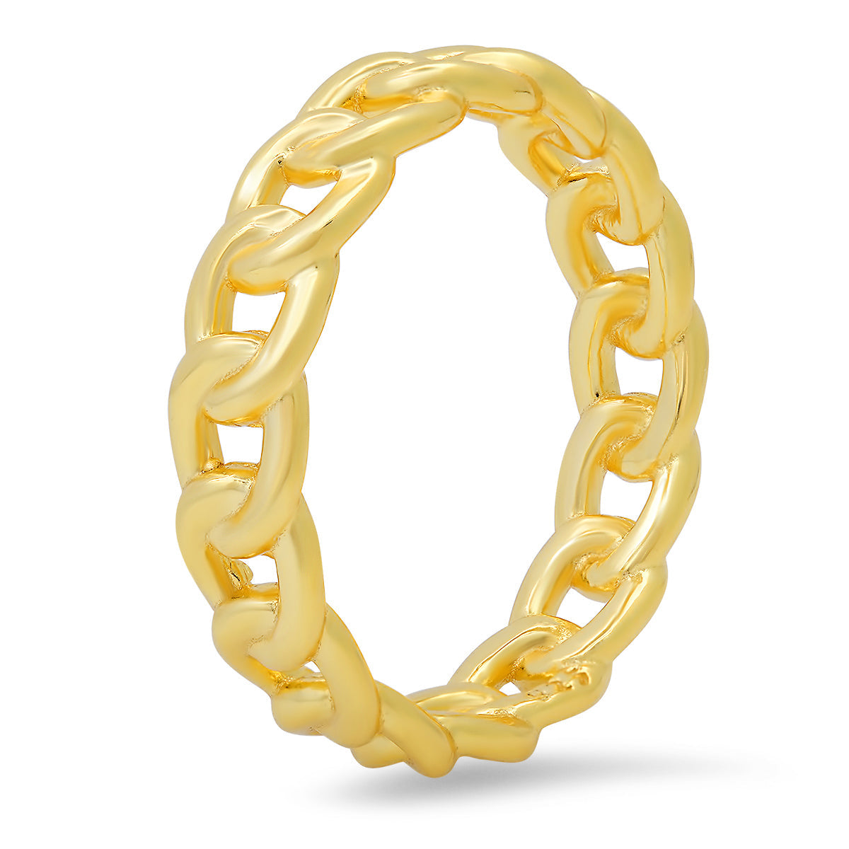 Gold Over Silver Curb Chain Eternity Band Ring - Charming Charlie
