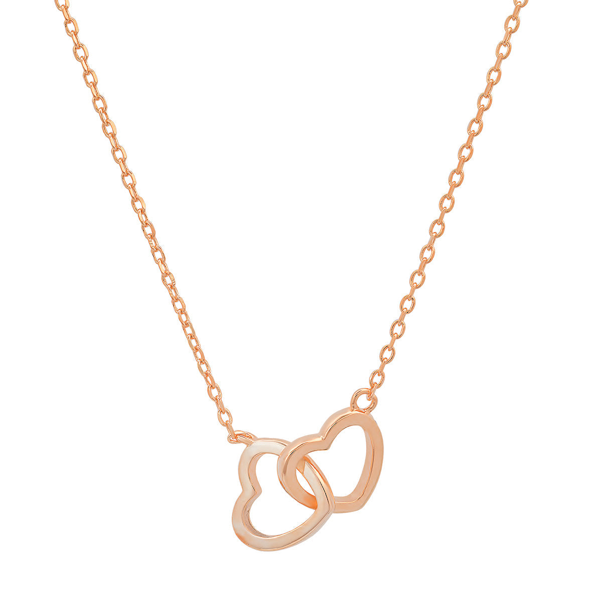 Sterling Silver 'Interlocking Love' Hearts Necklace - Charming Charlie