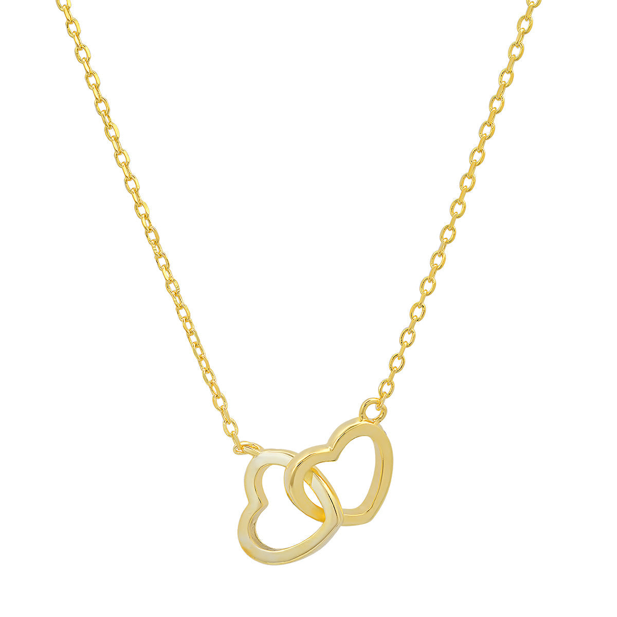 Sterling Silver 'Interlocking Love' Hearts Necklace - Charming Charlie