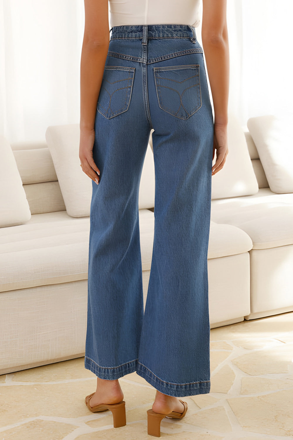 High Waist Bootcut Jeans with Pockets - Charming Charlie