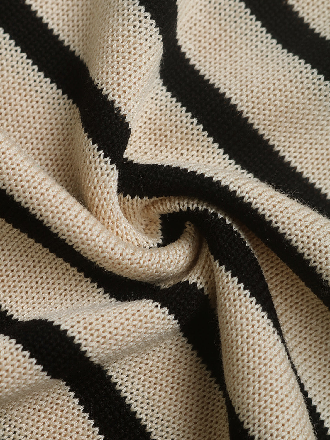 Striped Round Neck Long Sleeve Knit Top - Charming Charlie