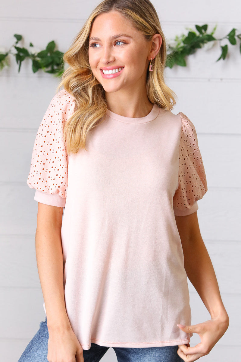 Bubble Hem French Terry Top