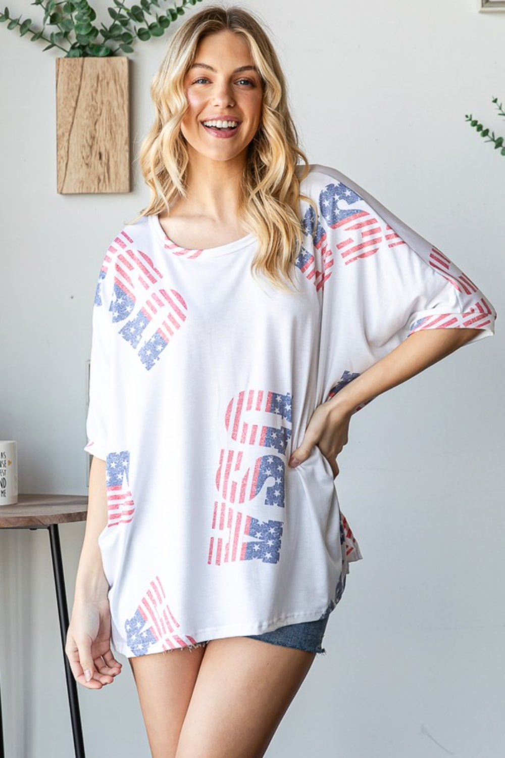 HOPELY Letter Graphic Round Neck T-Shirt - Charming Charlie
