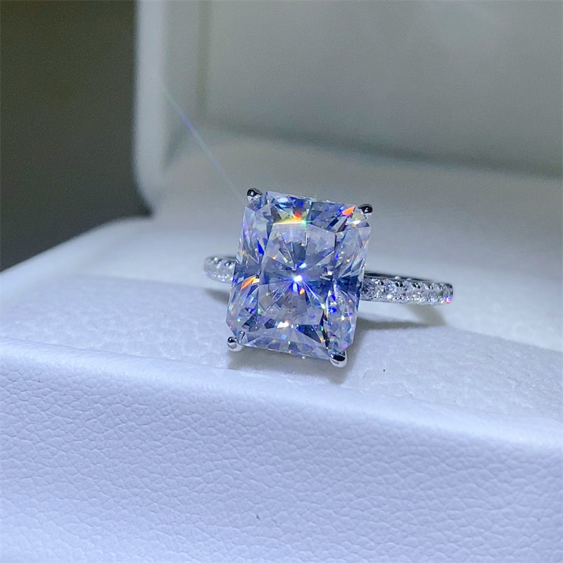 5 Carat Moissanite Zircon 925 Sterling Silver Ring - Charming Charlie